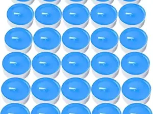 Tealight Candles Pack of 50, Aqua Breeze Scented, Pleasant Fragrance Candle, Aromatherapy, Scented Home Decor, Votive Hand Made Long Lasting Candles